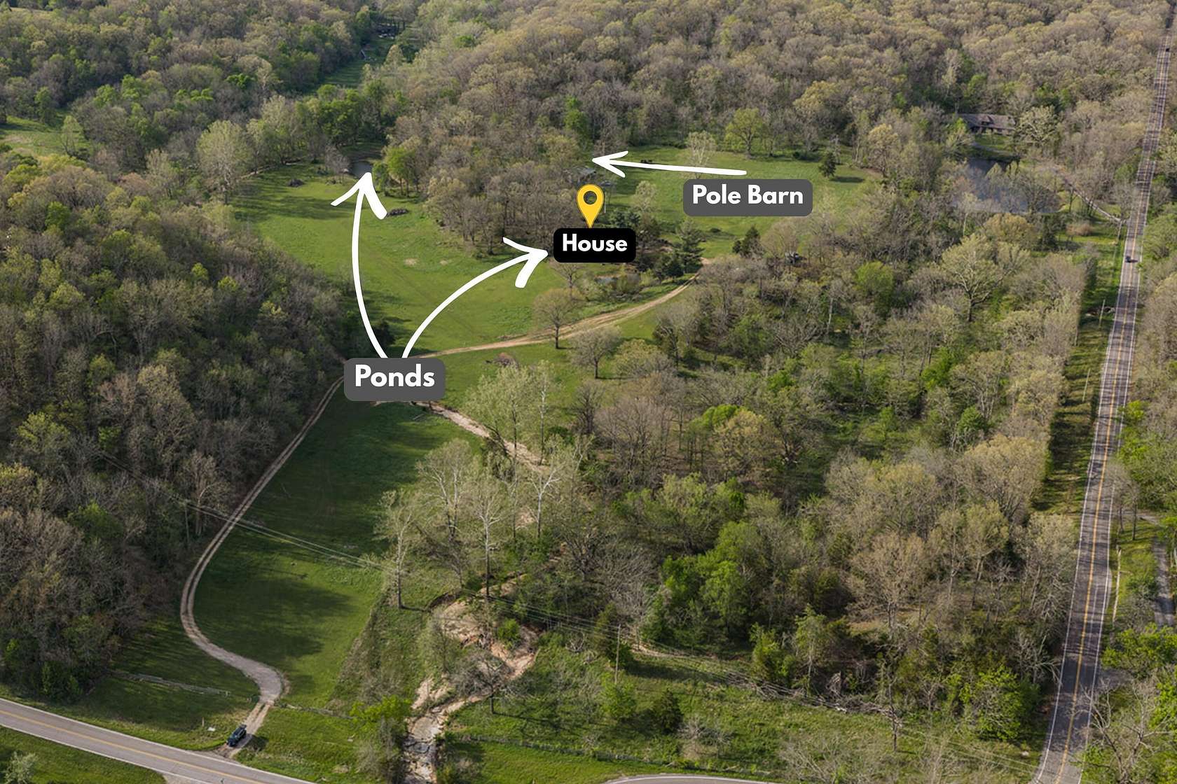 31.7 Acres of Recreational Land with Home for Sale in Strafford, Missouri