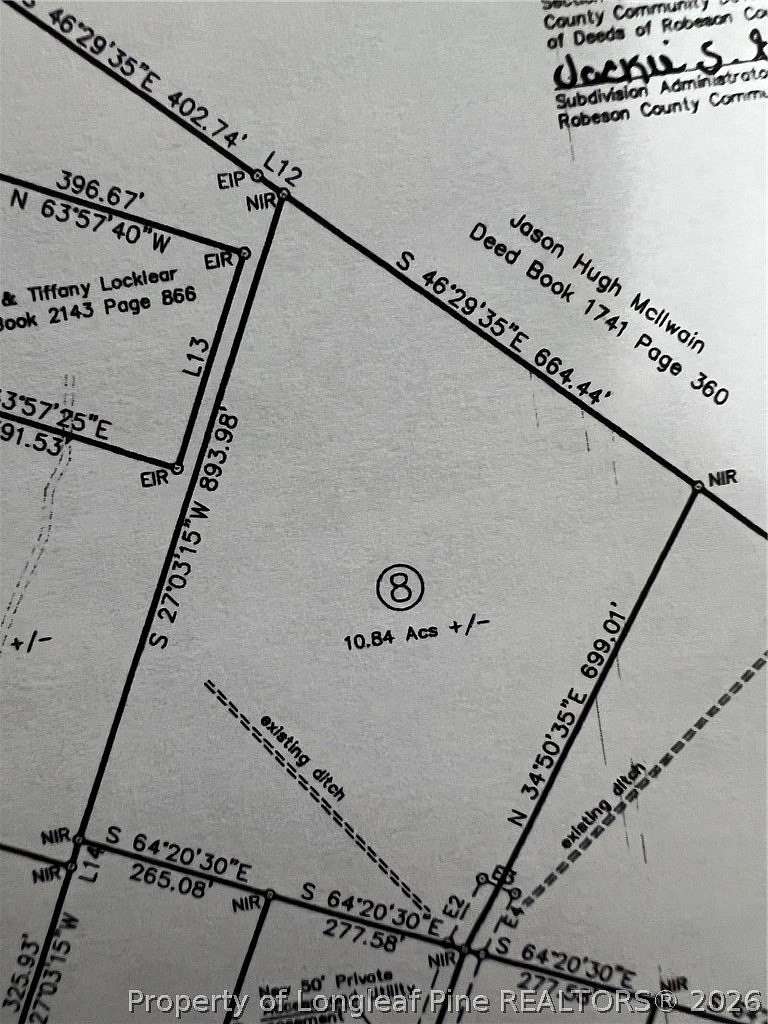 10.8 Acres of Land for Sale in Red Springs, North Carolina