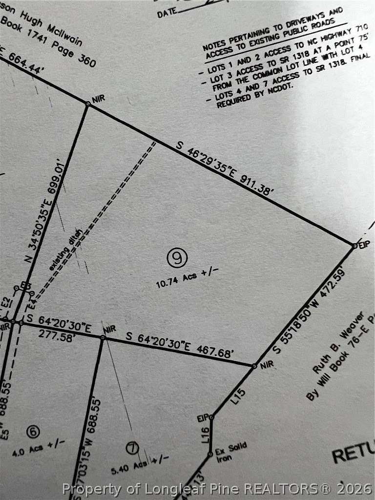 10.7 Acres of Land for Sale in Red Springs, North Carolina