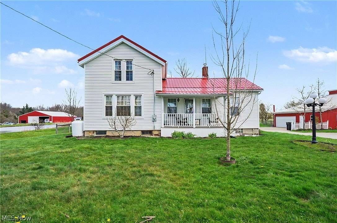 34.3 Acres of Agricultural Land with Home for Sale in Rome, Ohio