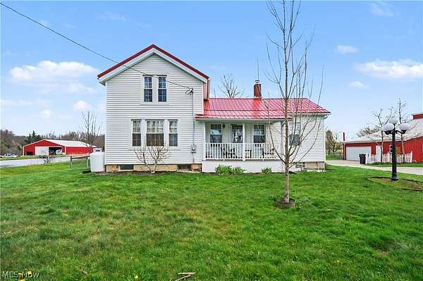 34.3 Acres of Agricultural Land with Home for Sale in Rome, Ohio