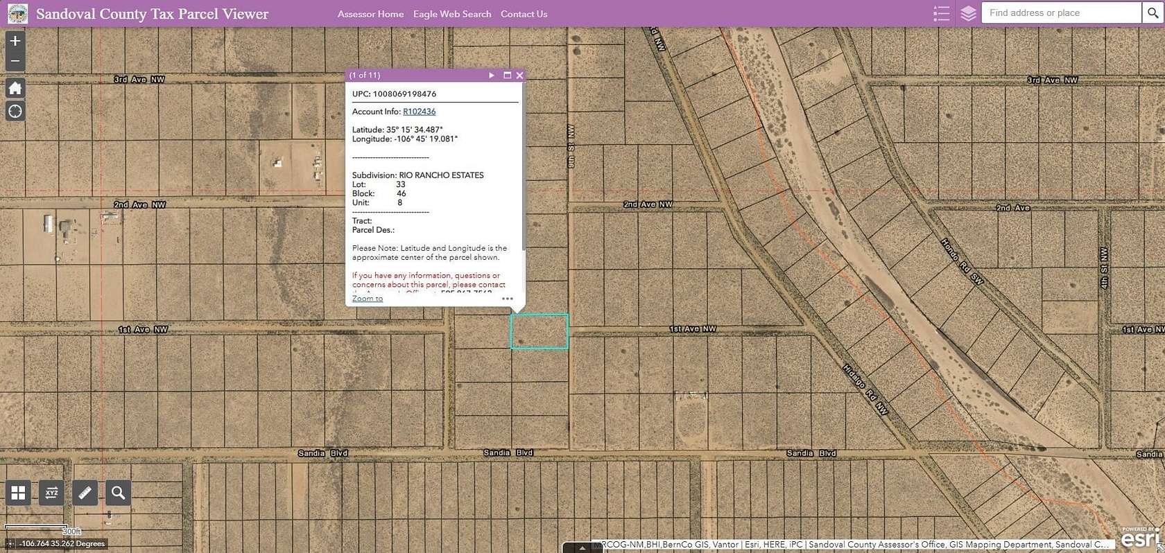 1 Acre of Land for Sale in Rio Rancho, New Mexico