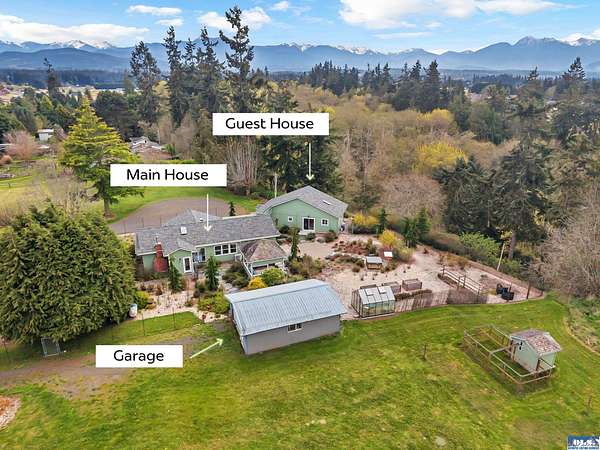 5.83 Acres of Land with Home for Sale in Sequim, Washington