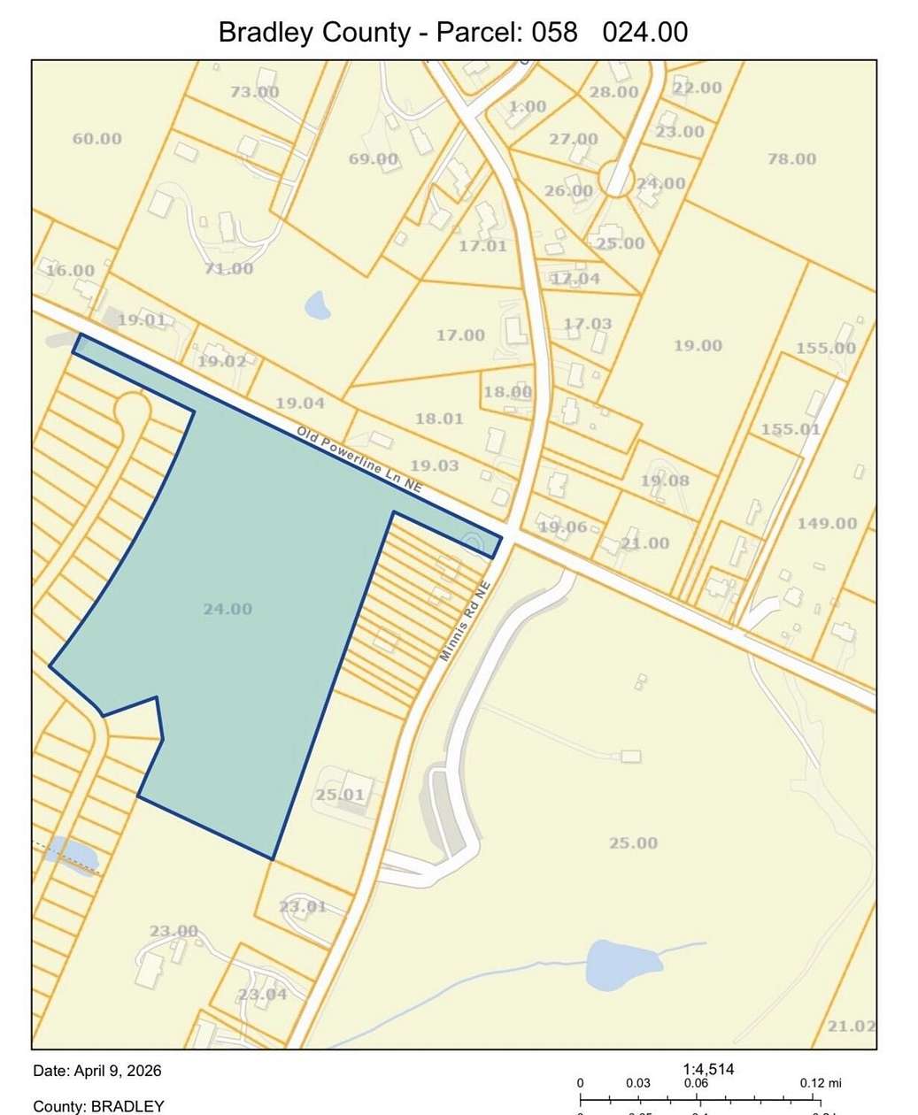 13.5 Acres of Land for Sale in Cleveland, Tennessee