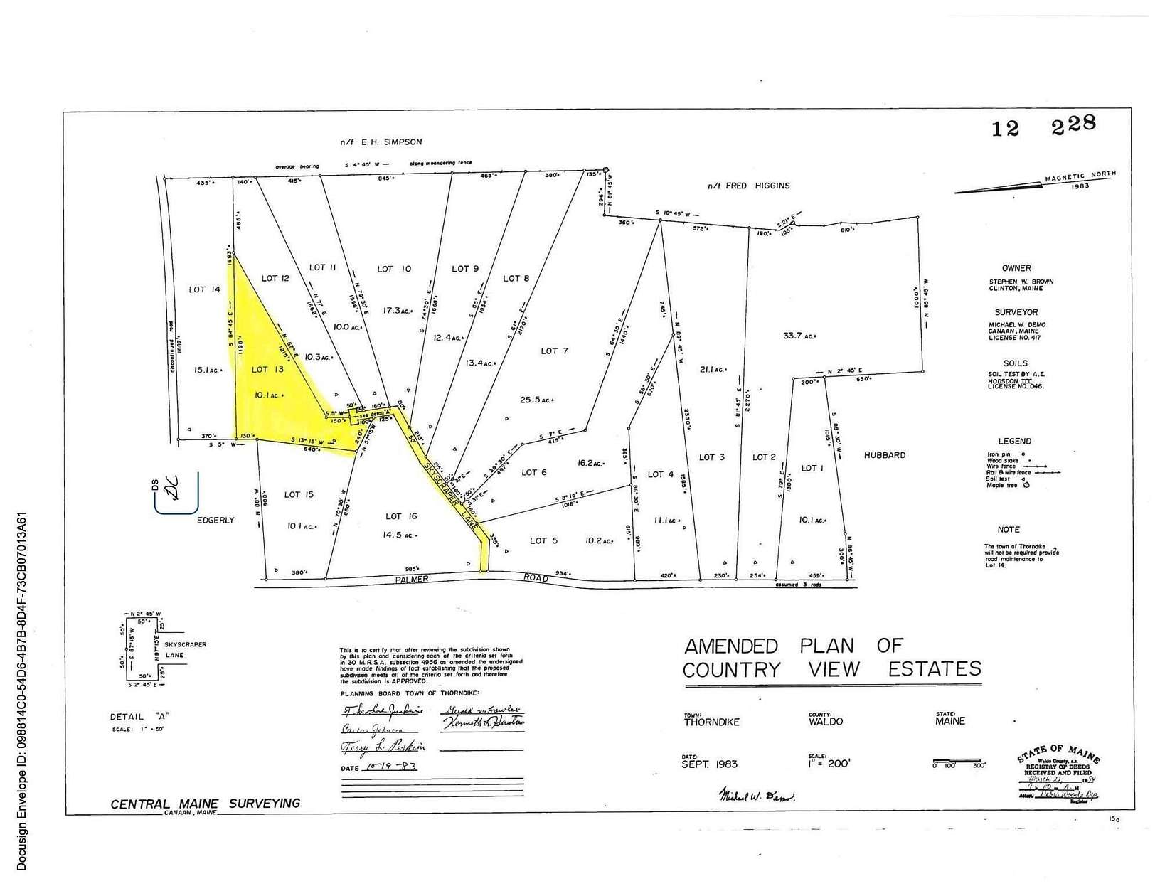 10.1 Acres of Land for Sale in Thorndike, Maine