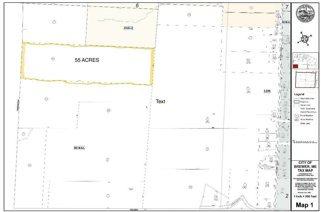 55 Acres of Recreational Land for Sale in Brewer, Maine
