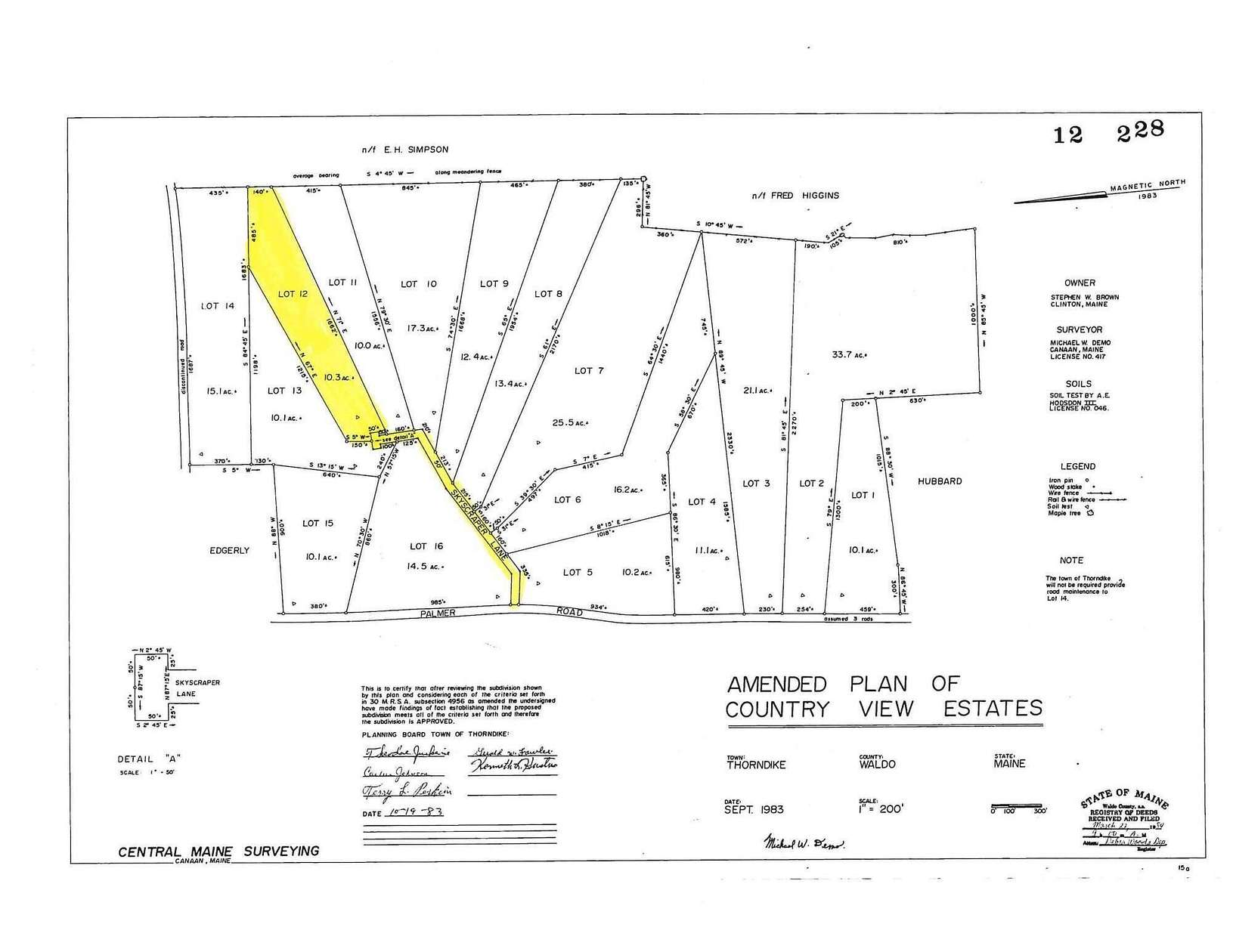 10.3 Acres of Land for Sale in Thorndike, Maine