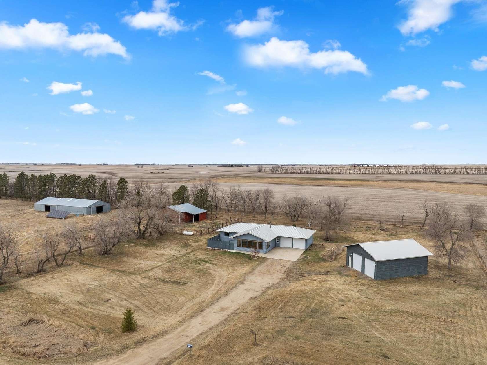 7.5 Acres of Land with Home for Sale in Minot, North Dakota