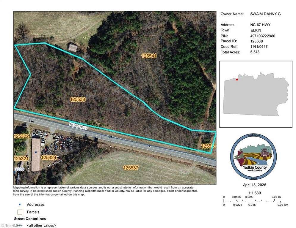 5.4 Acres of Residential Land for Sale in Jonesville, North Carolina