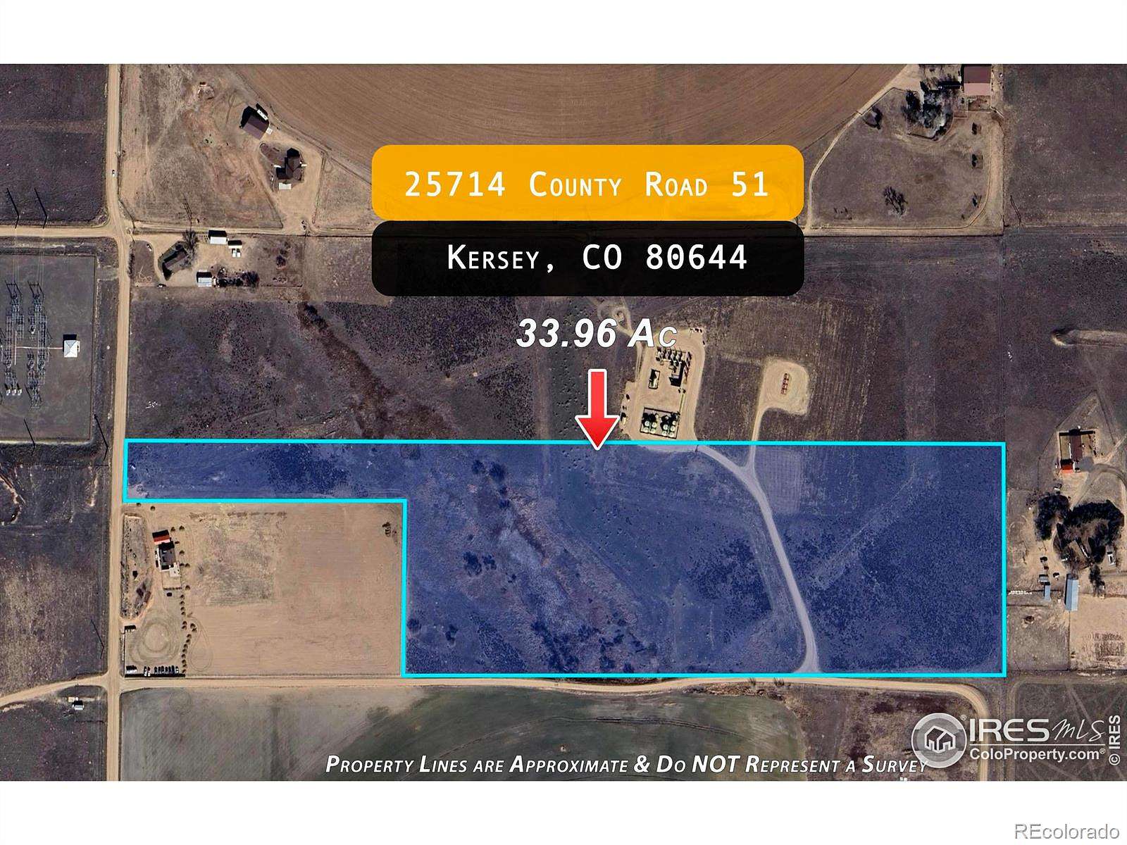 34 Acres of Land for Sale in Kersey, Colorado