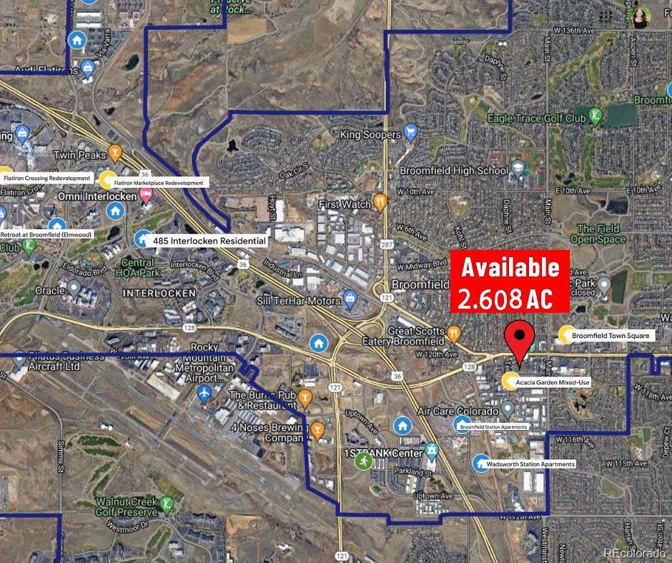 1.74 Acres of Commercial Land for Sale in Broomfield, Colorado