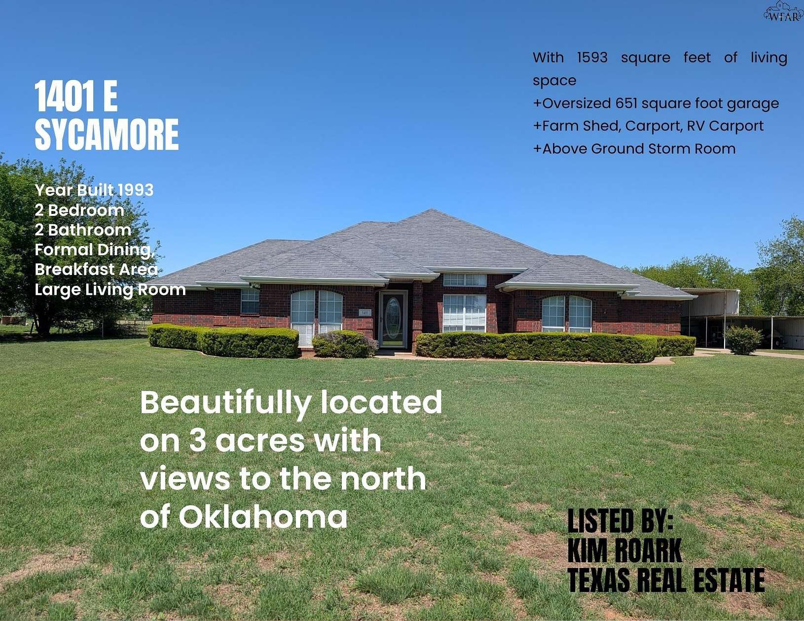 3 Acres of Land with Home for Sale in Burkburnett, Texas