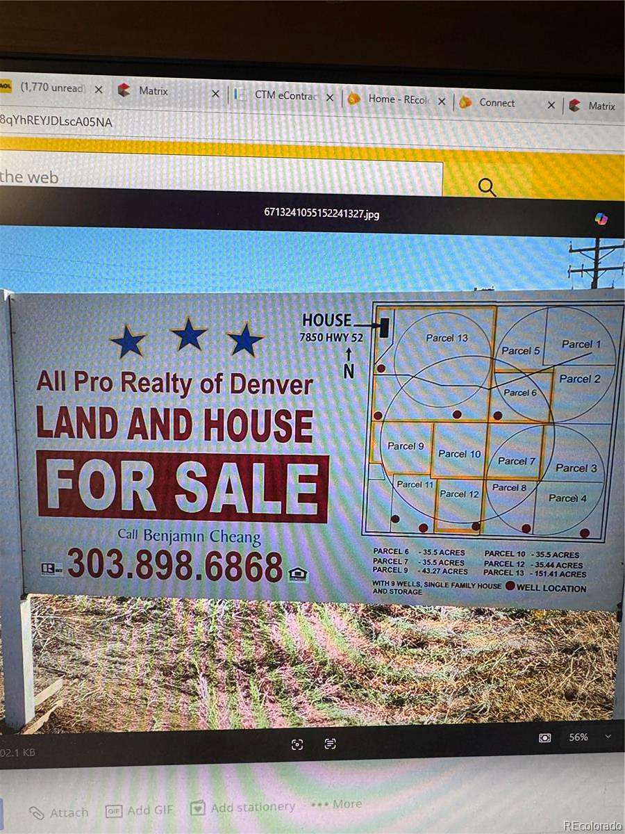 35 Acres of Agricultural & Residential Land for Sale in Wiggins, Colorado