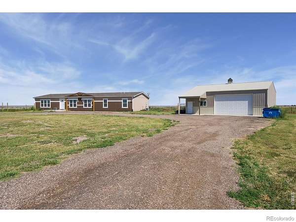 10 Acres of Land with Home for Sale in Briggsdale, Colorado