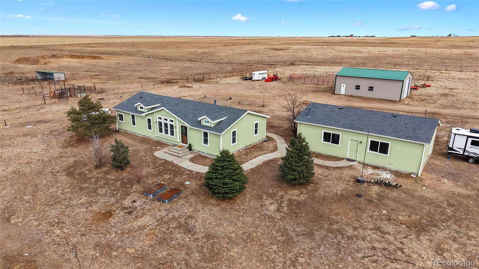 39.7 Acres of Agricultural Land with Home for Sale in Byers, Colorado