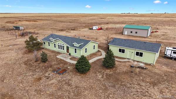 39.7 Acres of Agricultural Land with Home for Sale in Byers, Colorado