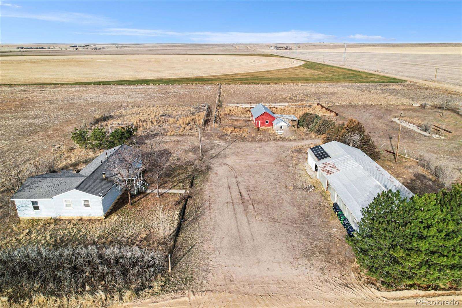 35 Acres of Agricultural Land with Home for Sale in Wiggins, Colorado