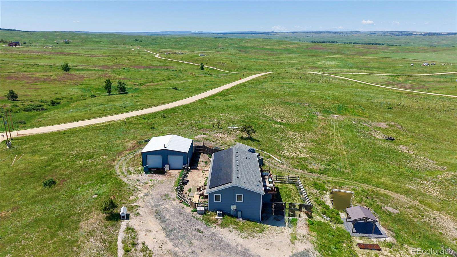 14.1 Acres of Recreational Land with Home for Sale in Deer Trail, Colorado
