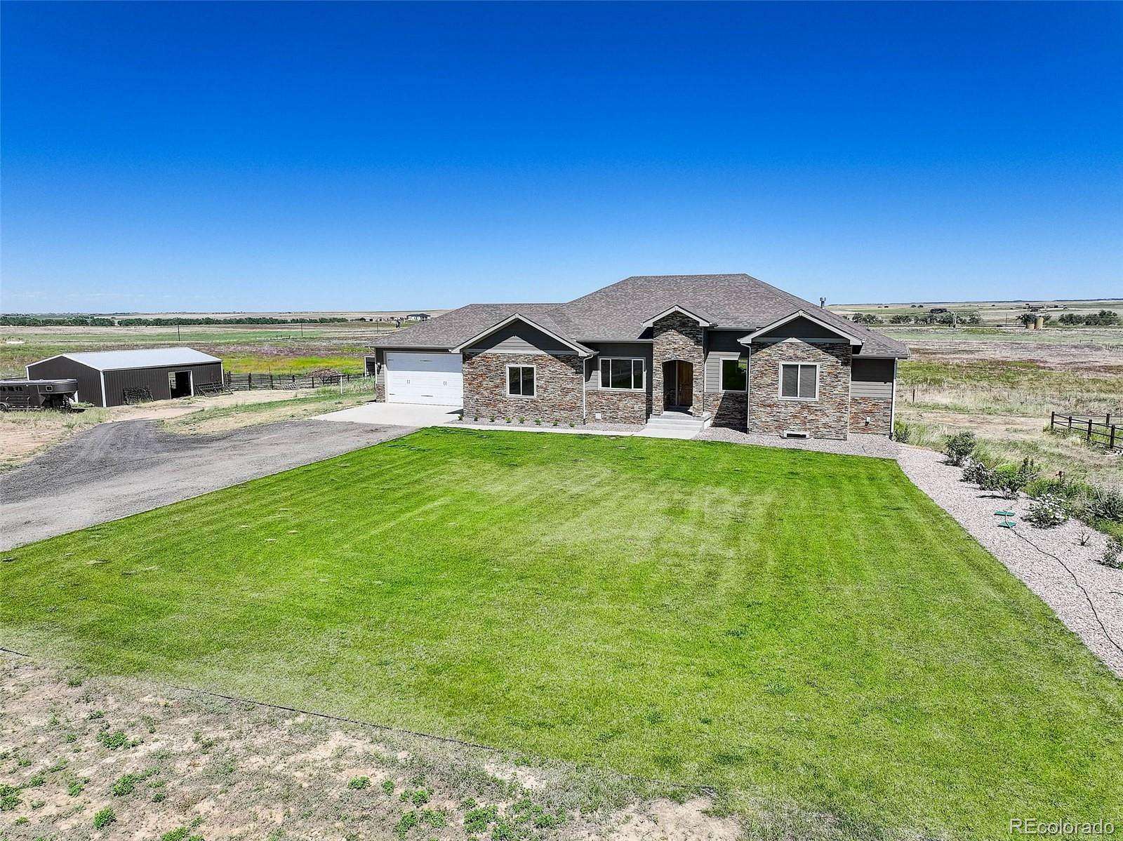 35 Acres of Agricultural Land with Home for Sale in Bennett, Colorado