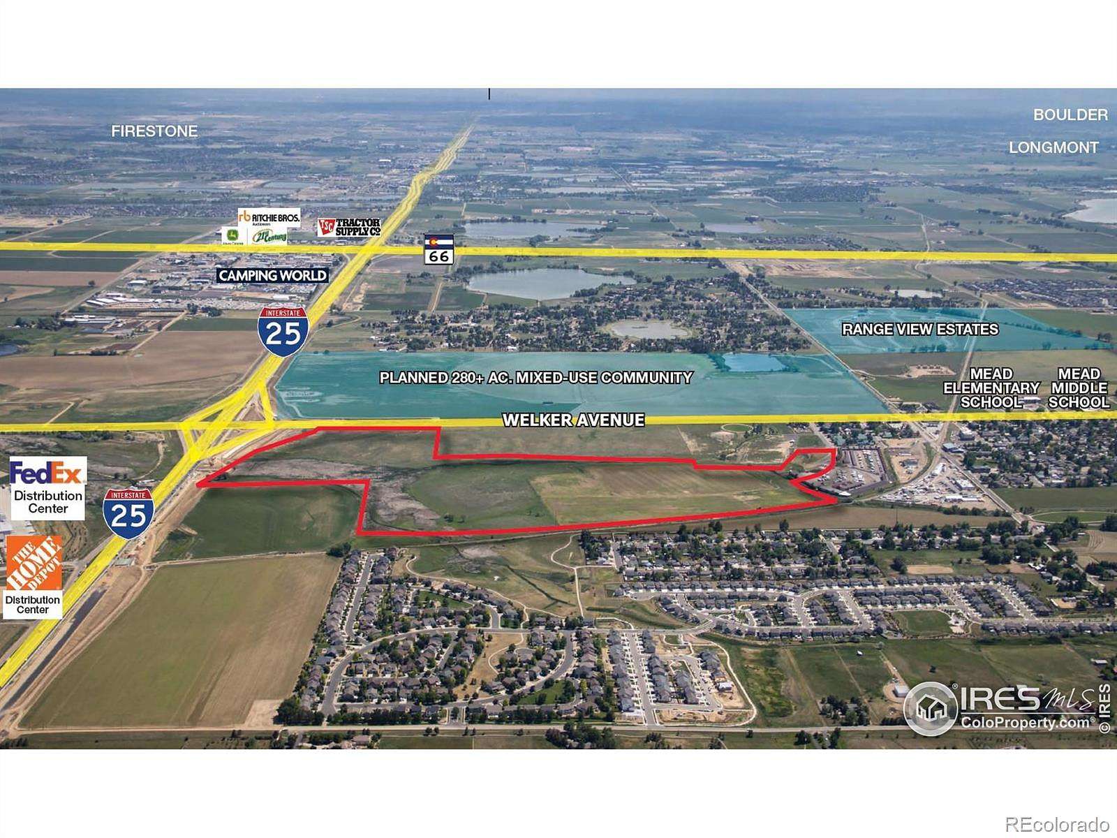 139 Acres of Mixed-Use Land for Sale in Mead, Colorado