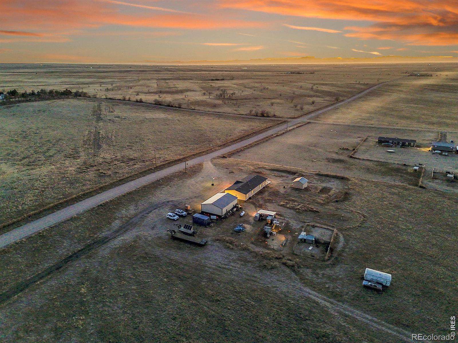 35 Acres of Agricultural Land with Home for Sale in Briggsdale, Colorado