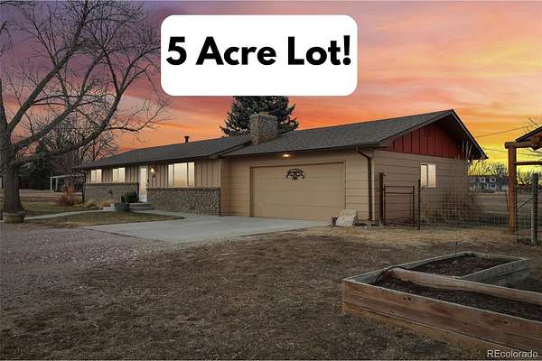 5 Acres of Land with Home for Sale in Berthoud, Colorado