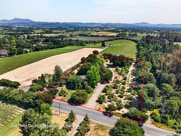 5 Acres of Land with Home for Sale in Santa Rosa, California