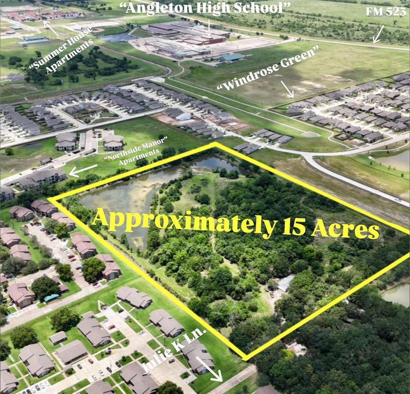 15.5 Acres of Recreational & Residential Land for Sale in Angleton, Texas