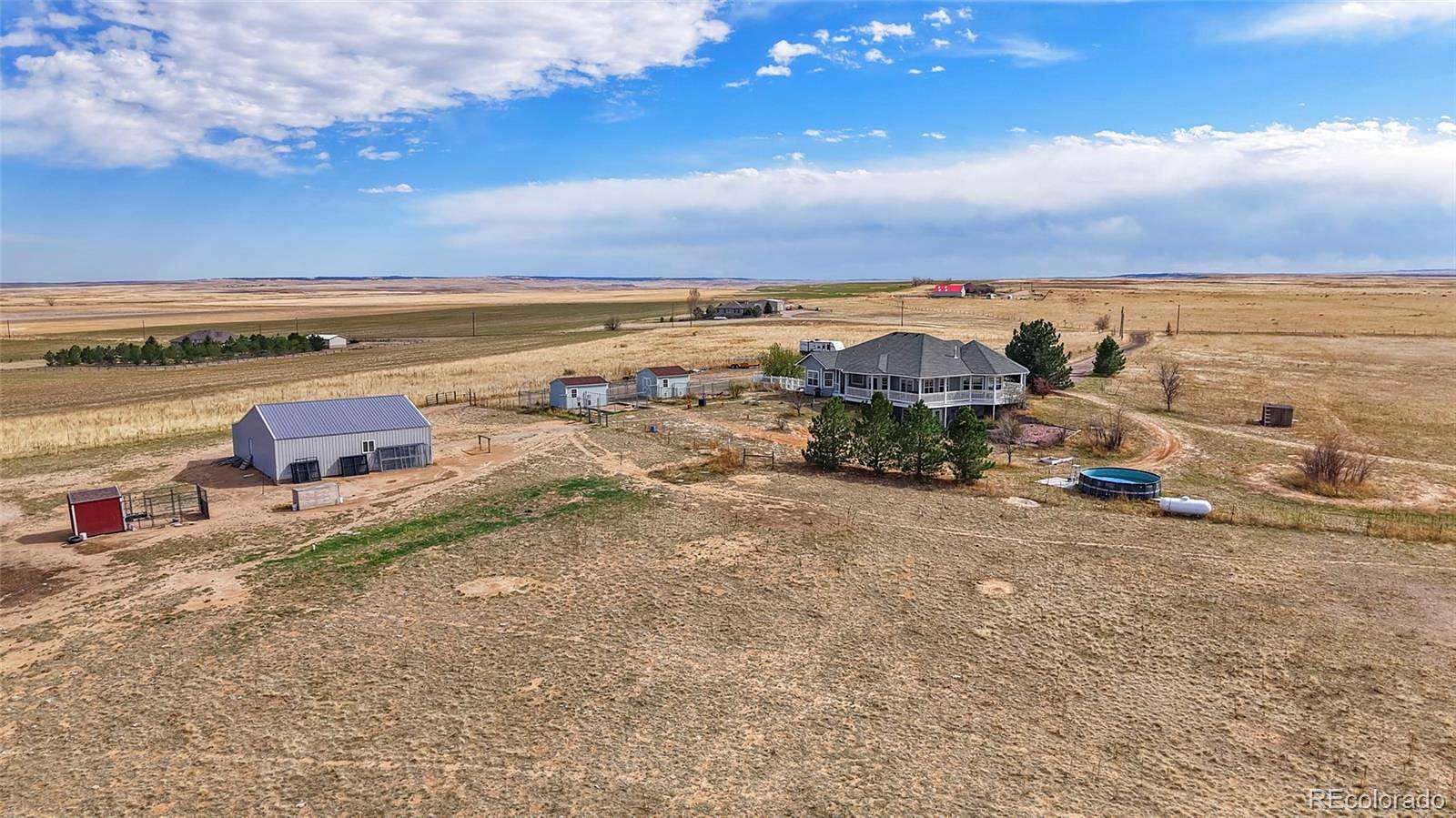 35.5 Acres of Land with Home for Sale in Strasburg, Colorado