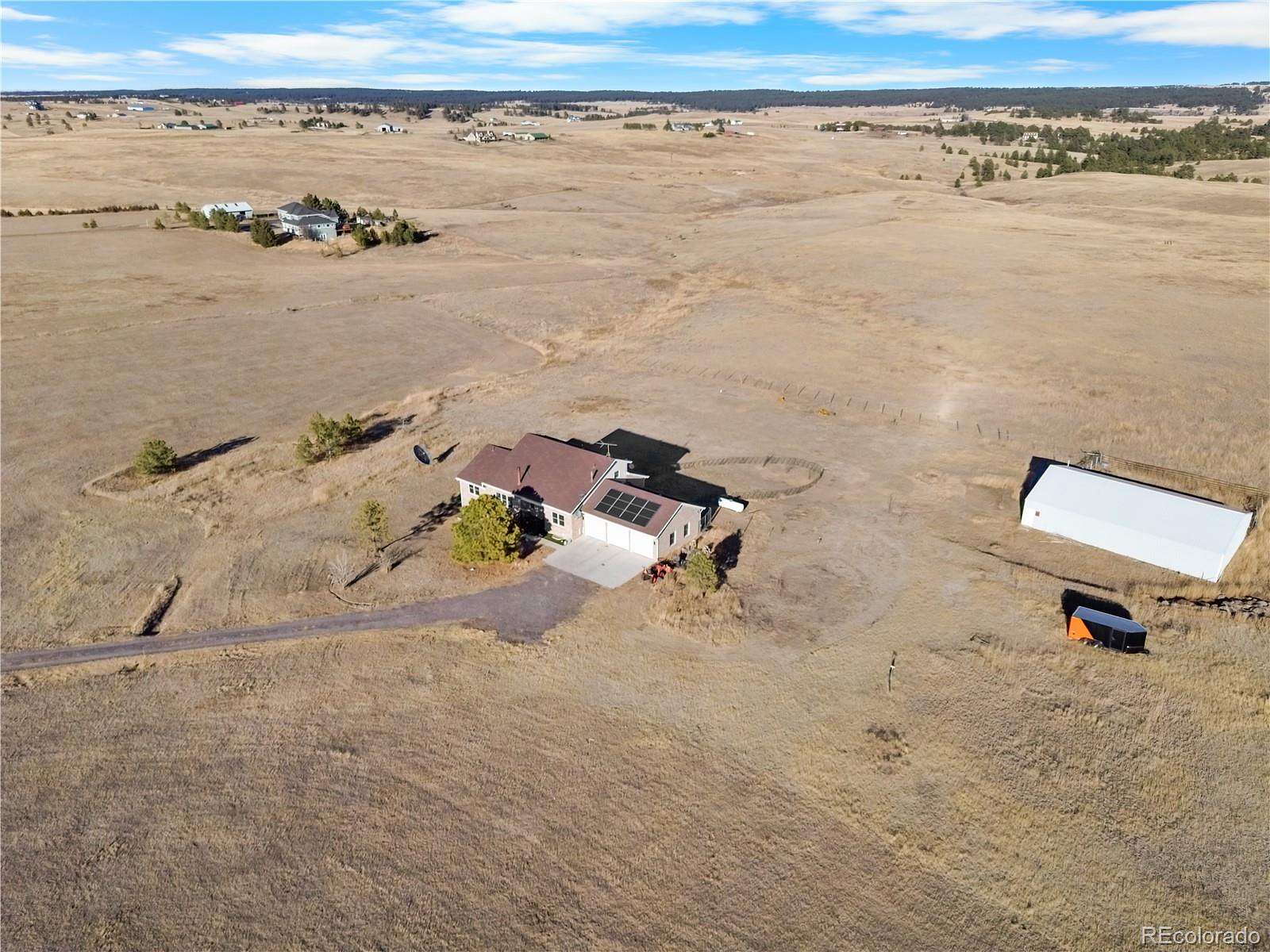 40 Acres of Agricultural Land with Home for Sale in Elizabeth, Colorado