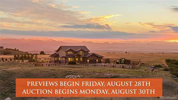 35.4 Acres of Agricultural Land with Home for Auction in Castle Rock, Colorado