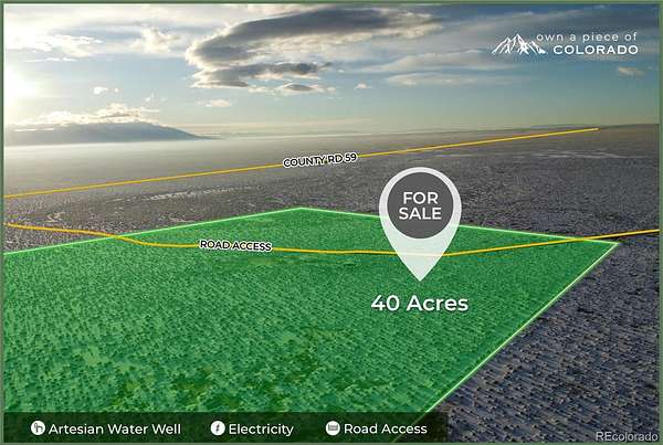40 Acres of Recreational & Residential Land for Sale in Center, Colorado