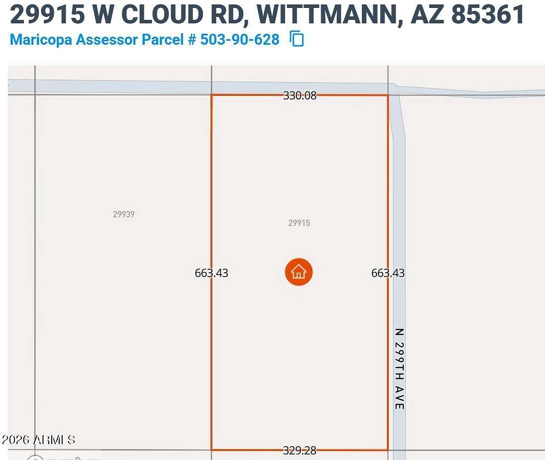 4 Acres of Residential Land for Sale in Wittmann, Arizona