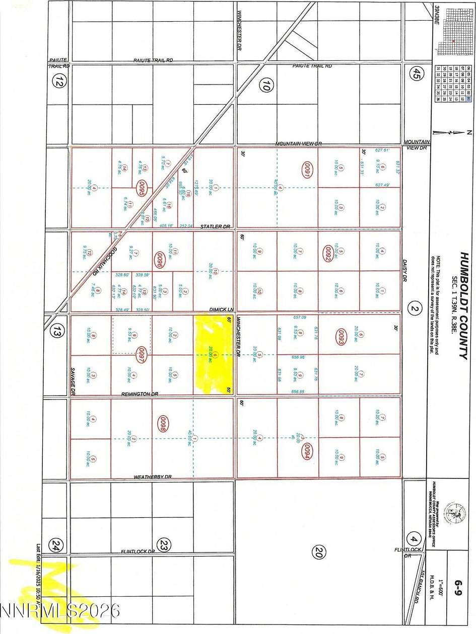 20 Acres of Agricultural & Residential Land for Sale in Winnemucca, Nevada
