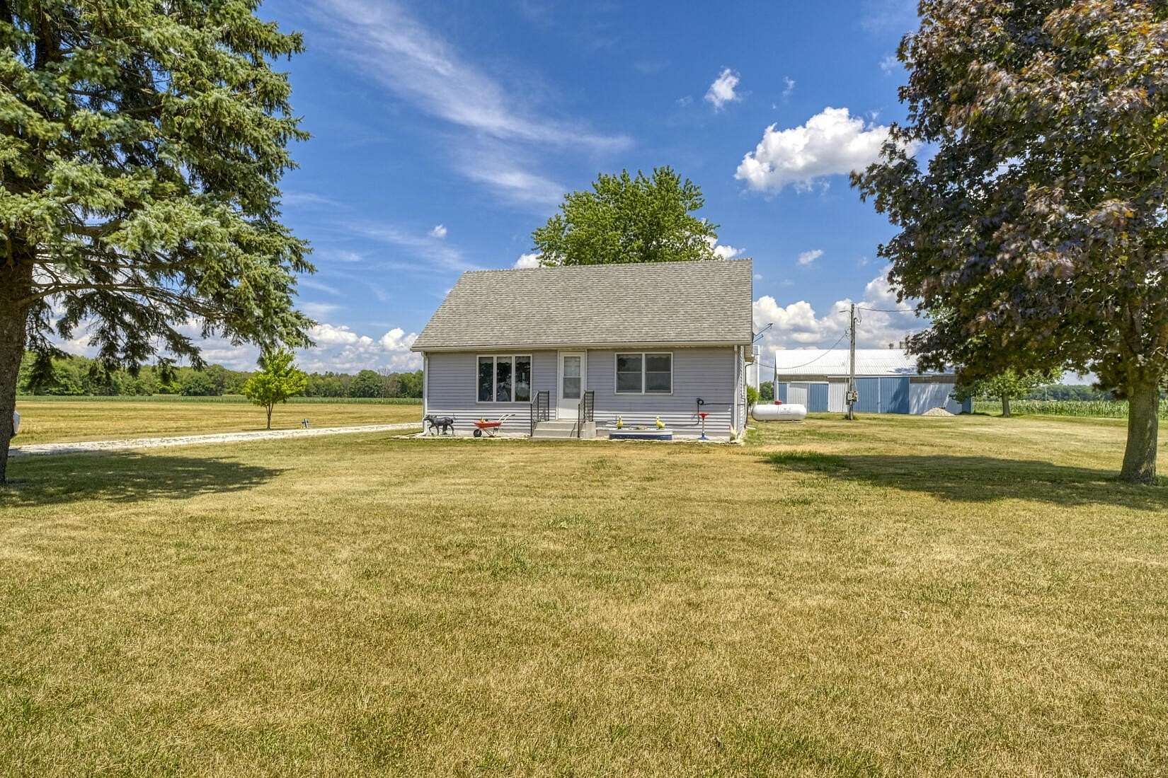 5.5 Acres of Land with Home for Sale in Wheatfield, Indiana