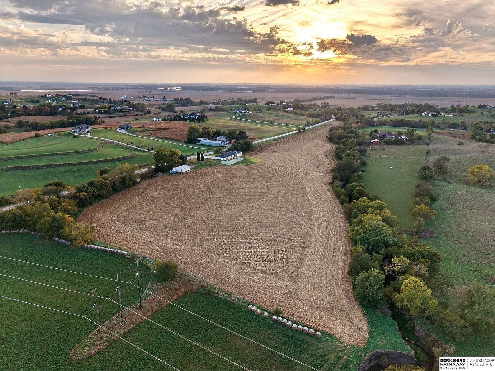 10.7 Acres of Land with Home for Sale in Gretna, Nebraska