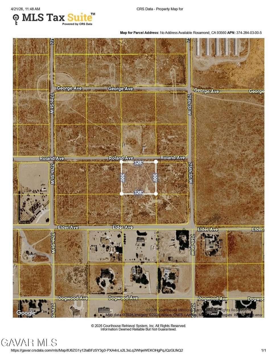2.26 Acres of Land for Sale in Rosamond, California