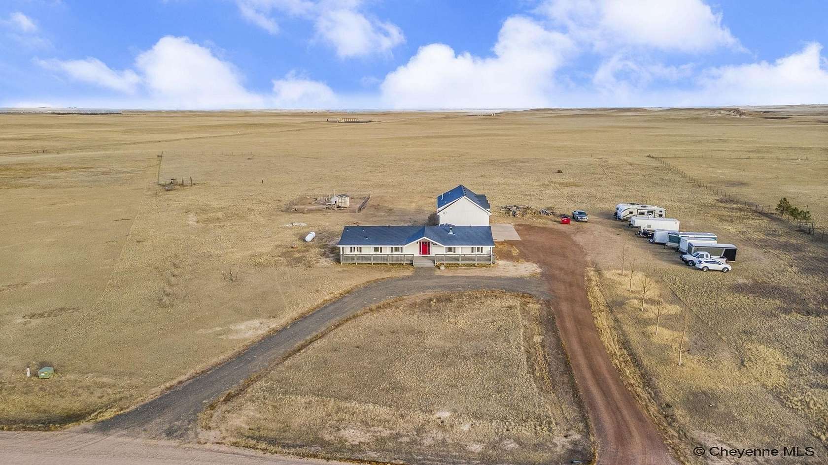 9.8 Acres of Land with Home for Sale in Cheyenne, Wyoming