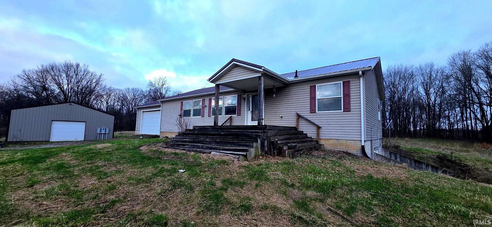 4.45 Acres of Land with Home for Sale in Edwardsport, Indiana