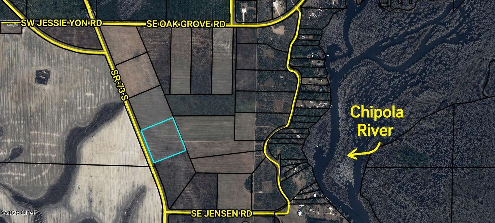 10.2 Acres of Recreational Land with Home for Sale in Kinard, Florida