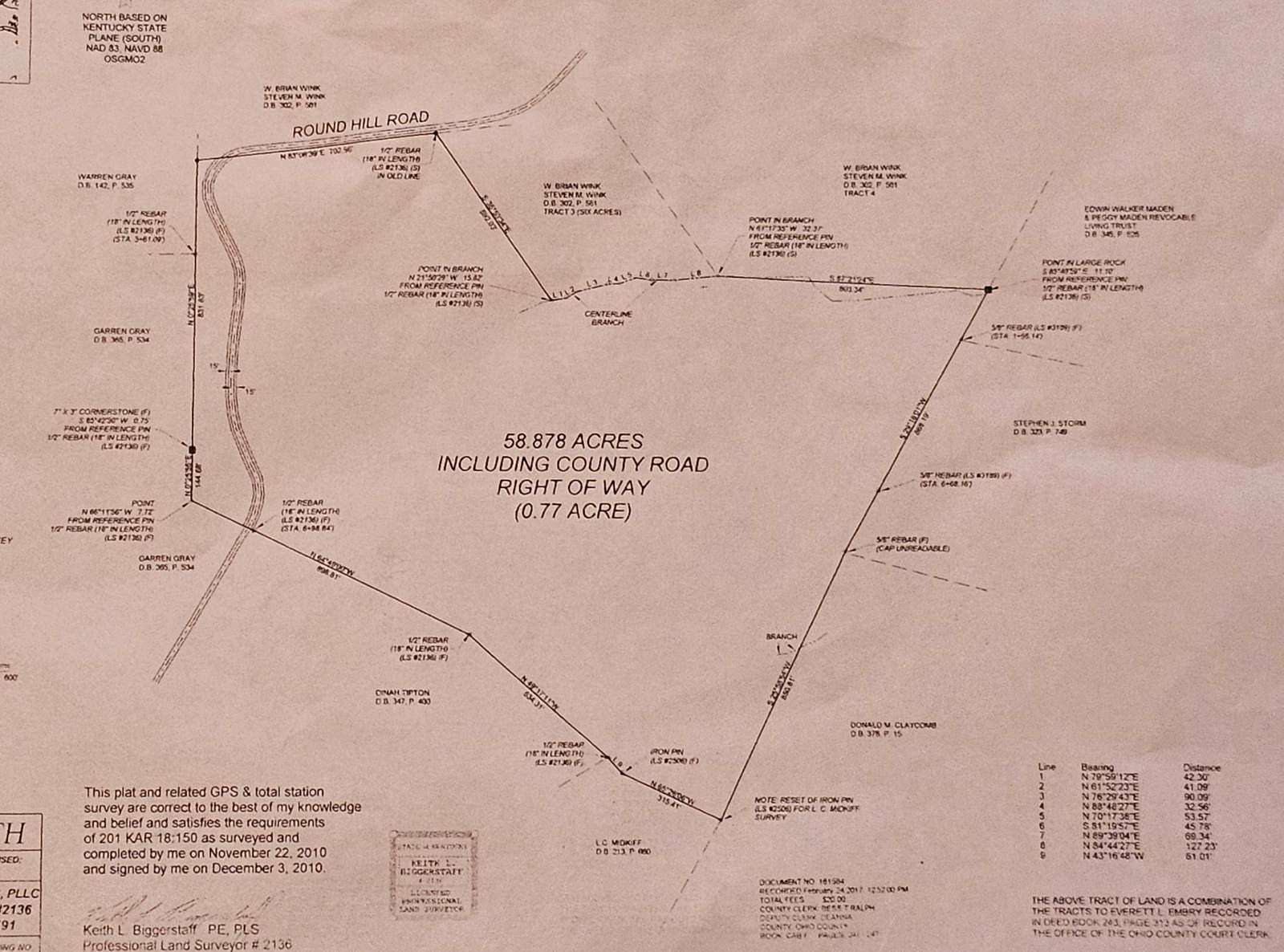 58.9 Acres of Recreational & Residential Land for Sale in Hartford, Kentucky