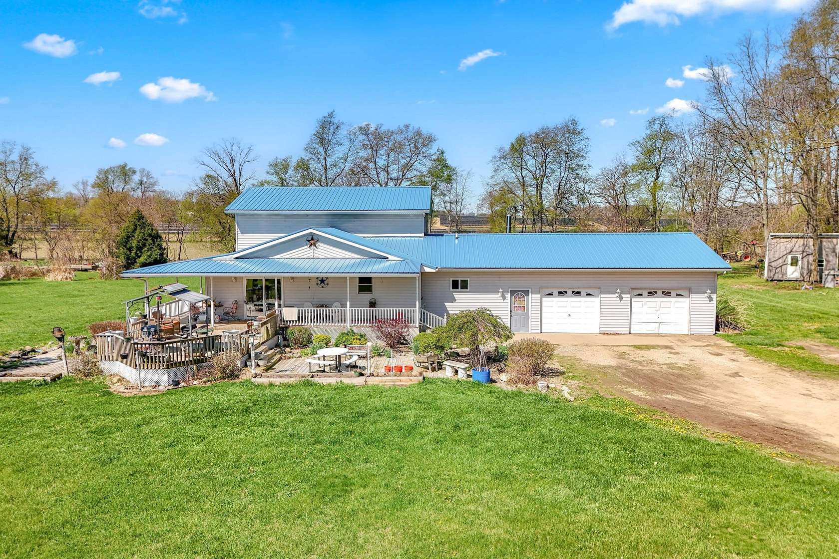 16.5 Acres of Land with Home for Sale in Jonesville, Michigan