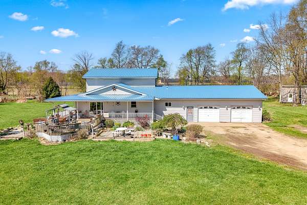 16.5 Acres of Land with Home for Sale in Jonesville, Michigan