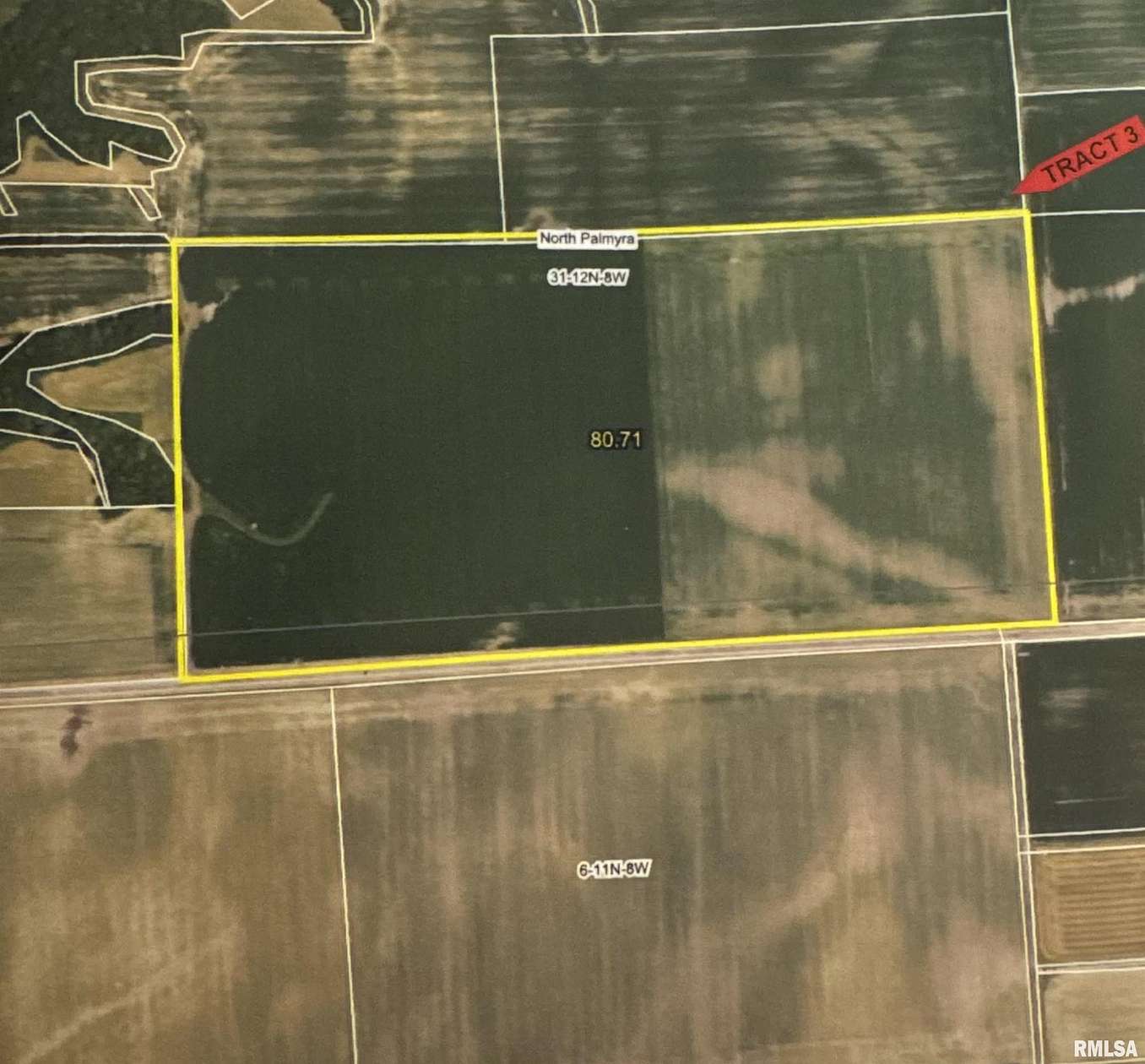 80.7 Acres of Agricultural Land for Sale in Palmyra, Illinois