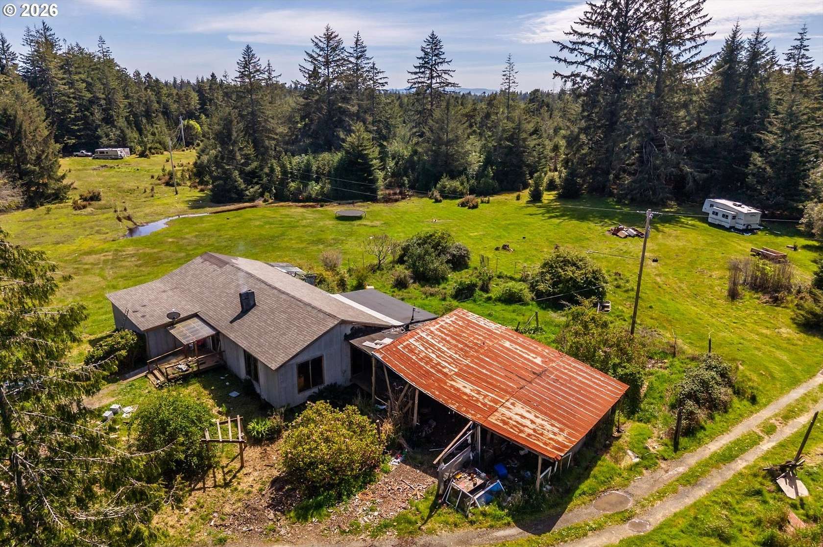 35 Acres of Recreational Land with Home for Sale in Bandon, Oregon