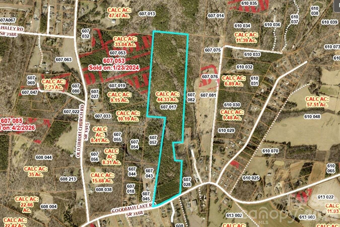 44.7 Acres of Land for Sale in Salisbury, North Carolina