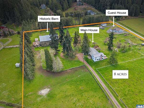 7.9 Acres of Land with Home for Sale in Sequim, Washington