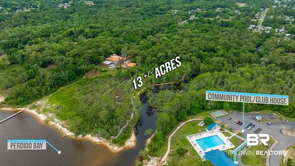 13 Acres of Land with Home for Sale in Lillian, Alabama