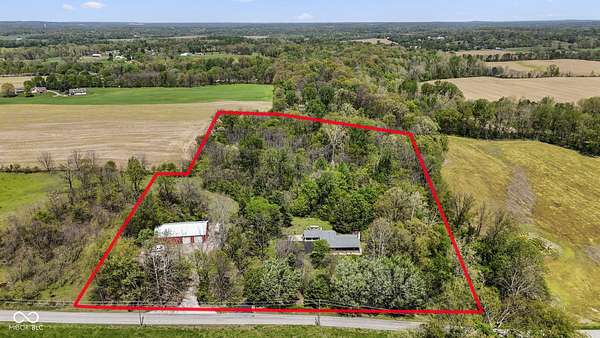 12.9 Acres of Land with Home for Sale in Martinsville, Indiana