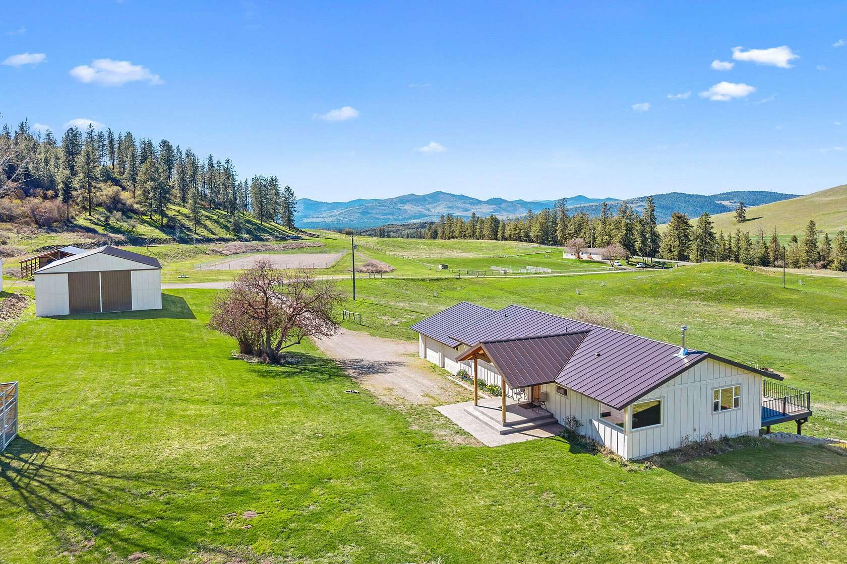 84 Acres of Agricultural Land with Home for Sale in Hunters, Washington